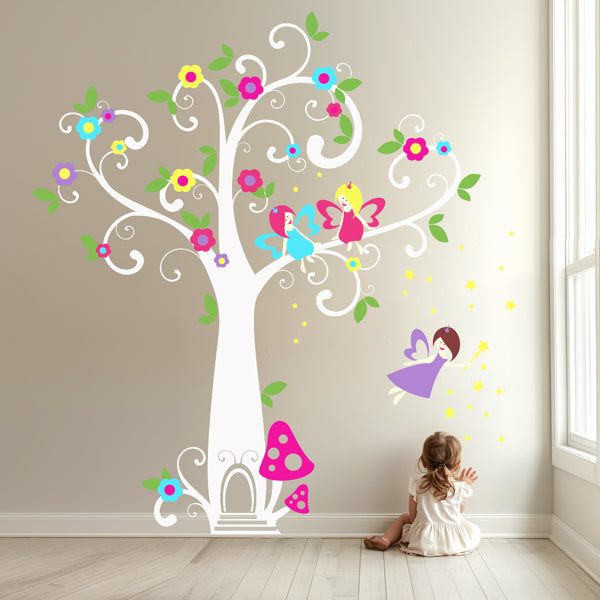 Fairy Tree Wall Sticker fairies fairy decals fairy tree fairy tree decal fairy tree decals fairy tree stickers fairy tree 2024 wall stickers