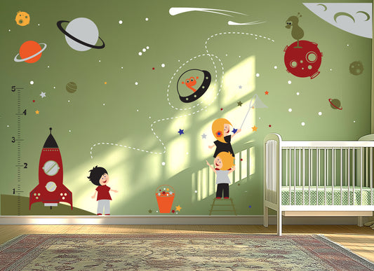 Outer Space with Growth Chart