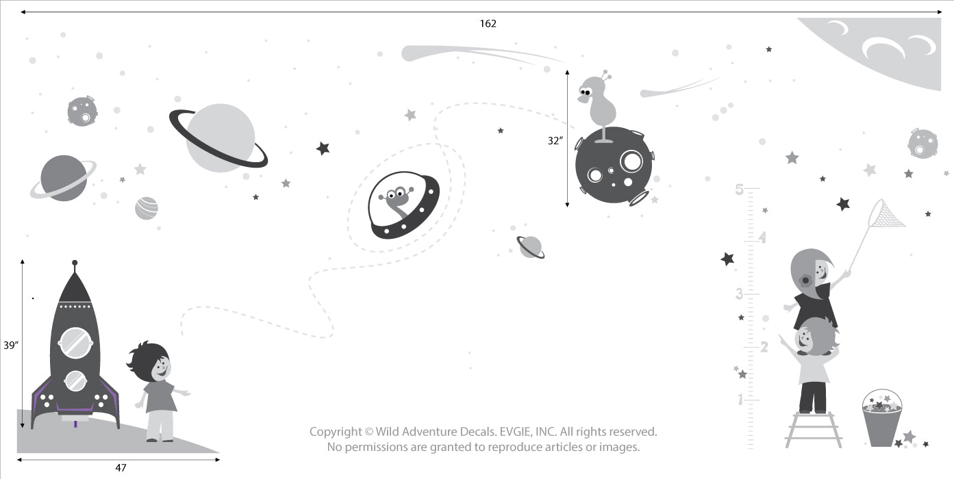 Outer Space with Growth Chart