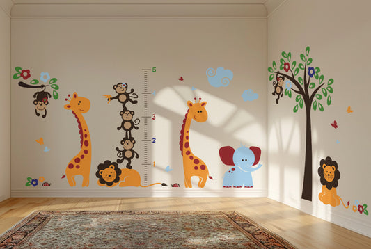 Jungle & Safari Nursery Wall Decals - Baby & Kids Room Vinyl Stickers