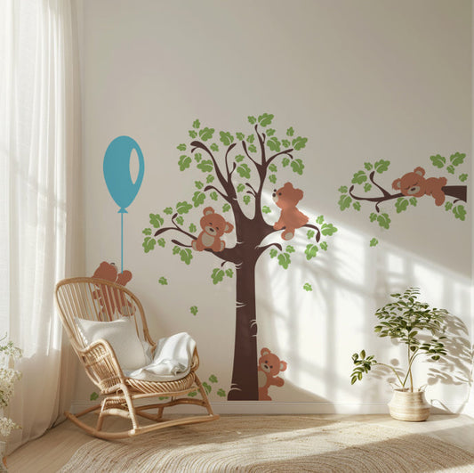 Adorable Teddy Bears - Wall Decal Nursery and Baby Nursery Wall Stickers (Copy)